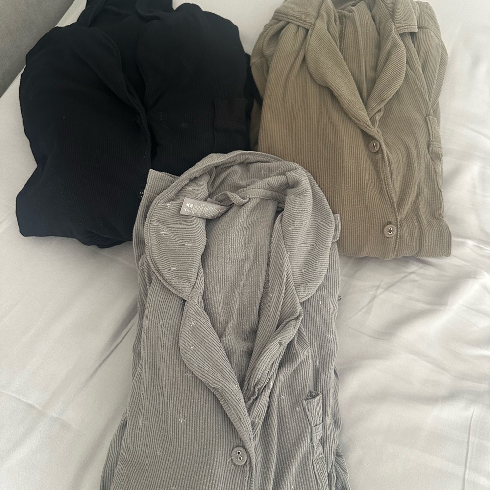 SKIMS Black and Green Intimates Luxurious Sleepwear